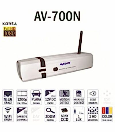 Avenir IP KAMERA KABLOSUZ WİFİ 2M PİXEL FULL HD AV-700N